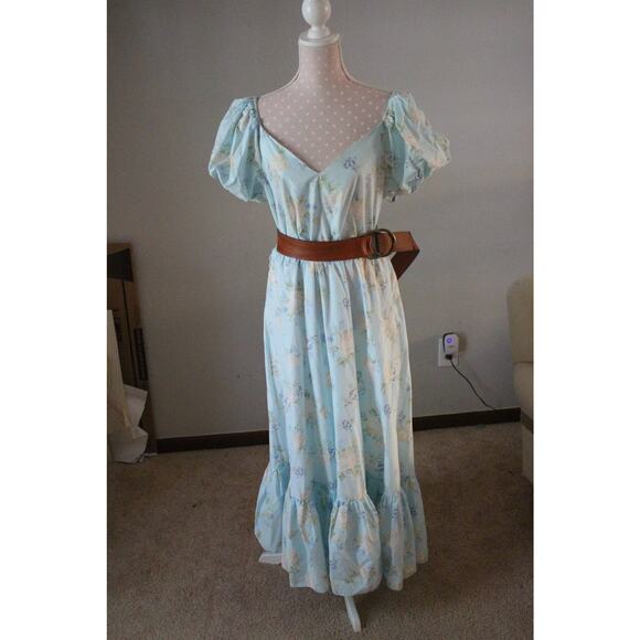 Beautiful LoveShackFancy  Estelle Blue Floral Dress - Picture 2 of 6